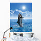 Dolphins Doing a Tail Stand Wall Decal