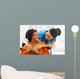 African Senior Patient with Wall Decal