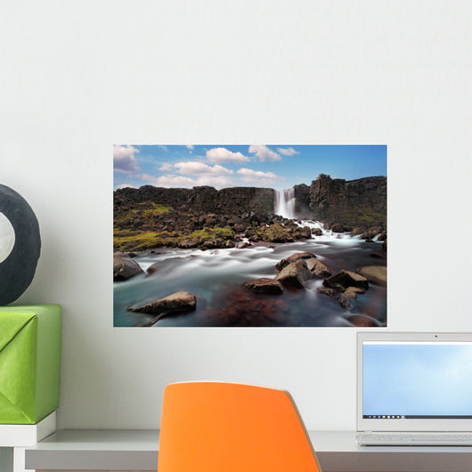 Oxararfoss Waterfall Thingvellir Iceland Wall Decal