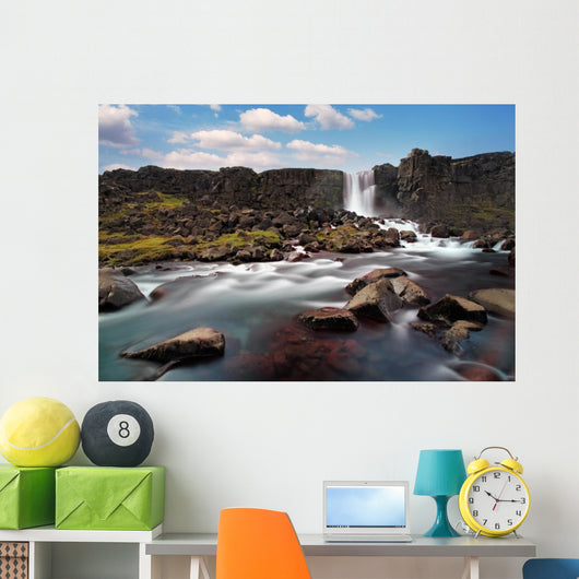 Oxararfoss Waterfall Thingvellir Iceland Wall Decal