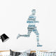 Words Man Jogging Wall Decal