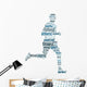 Words Man Jogging Wall Decal