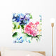 Watercolor Hydrangea Flowers Wall Decal