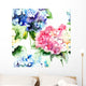 Watercolor Hydrangea Flowers Wall Decal