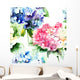 Watercolor Hydrangea Flowers Wall Decal