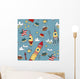 Seamless Cartoon Space Wall Decal