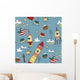 Seamless Cartoon Space Wall Decal
