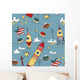 Seamless Cartoon Space Wall Decal