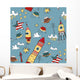 Seamless Cartoon Space Wall Decal