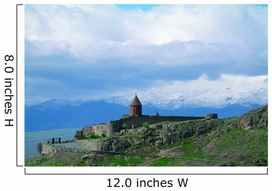Armenia Monastery Bottom Mountain Wall Decal
