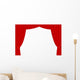 Red Stage Curtain White Wall Decal