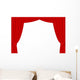 Red Stage Curtain White Wall Decal