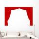 Red Stage Curtain White Wall Decal