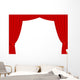 Red Stage Curtain White Wall Decal