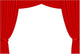Red Stage Curtain White Wall Decal