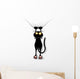 Cat Scratching Cat Funny Wall Decal