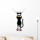 Cat Scratching Cat Funny Wall Decal