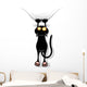 Cat Scratching Cat Funny Wall Decal