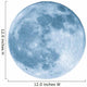 2400mm Blue Full Moon Wall Decal