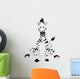 Sitting Cartoon Zebra Wall Decal