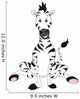 Sitting Cartoon Zebra Wall Decal
