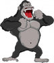 Angry Gorilla Cartoon Wall Decal
