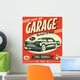 Red Retro Car Service Sign Wall Decal
