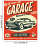 Red Retro Car Service Sign Wall Decal