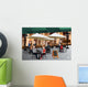 People Enjoying Coffee outside Wall Decal