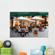 People Enjoying Coffee outside Wall Decal