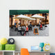 People Enjoying Coffee outside Wall Decal