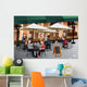 People Enjoying Coffee outside Wall Decal
