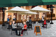 People Enjoying Coffee outside Wall Decal