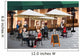People Enjoying Coffee outside Wall Decal