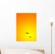 Airplanes Landing Sunset Wall Decal