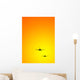 Airplanes Landing Sunset Wall Decal