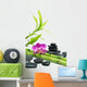 Purple Orchid with Bamboo Wall Decal
