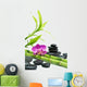 Purple Orchid with Bamboo Wall Decal