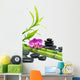 Purple Orchid with Bamboo Wall Decal
