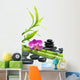 Purple Orchid with Bamboo Wall Decal