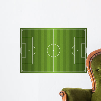 Realistic Vector Football Soccer Wall Decal shown on a wall