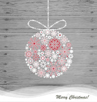 Christmas Ball with Snowflakes Wall Decal