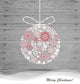 Christmas Ball with Snowflakes Wall Decal