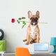 French Bulldog with Rose Wall Decal