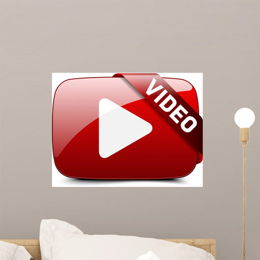 Video Button Wall Decal