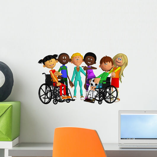Classmates Friends with Two Wall Decal