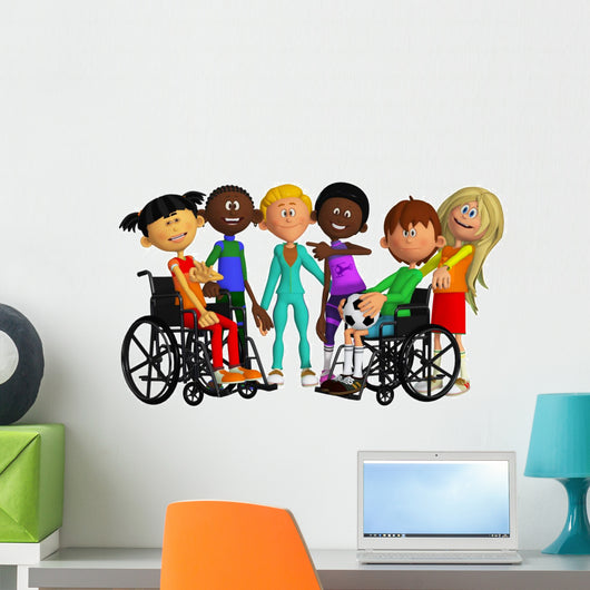 Classmates Friends with Two Wall Decal