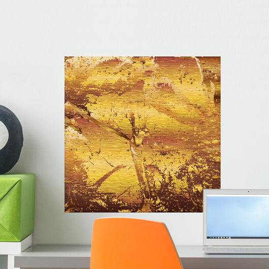 Gold Grunge Texture Wall Decal
