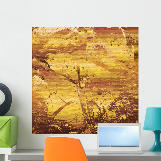 Gold Grunge Texture Wall Decal