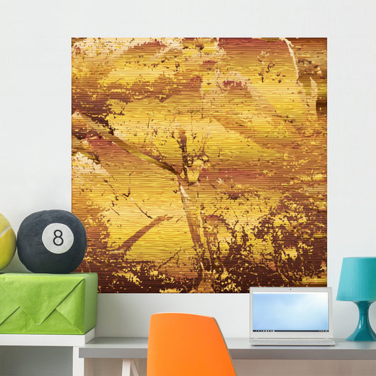Gold Grunge Texture Wall Decal
